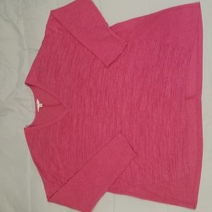 Pink long Sleeve Thick Shirt, Size 1X
